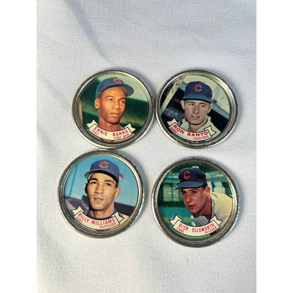1964 Topps Cubs Metal Coin Set Willie Banks Ron Santo Williams Ellsworth
